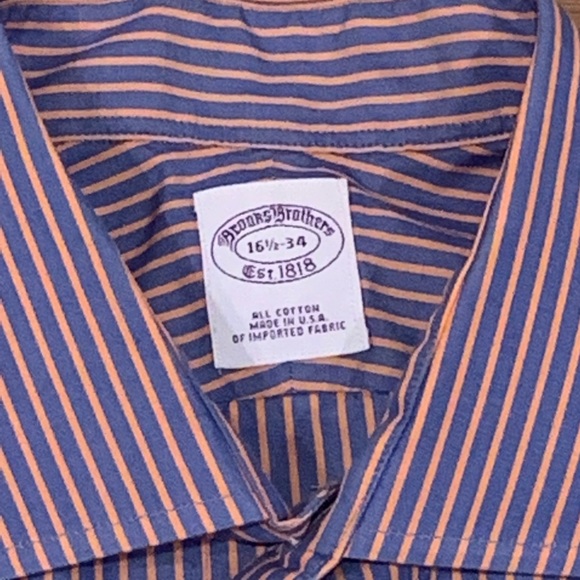 Brooks Brothers Striped Casual Dress Shirt Sz L - Picture 5 of 5
